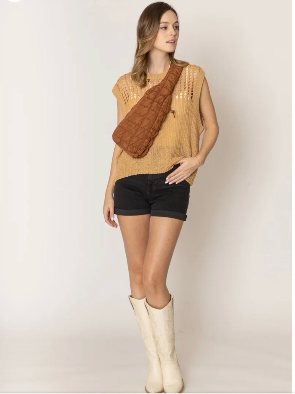 Do everything in love Sleeveless Knit Tank in Mustard